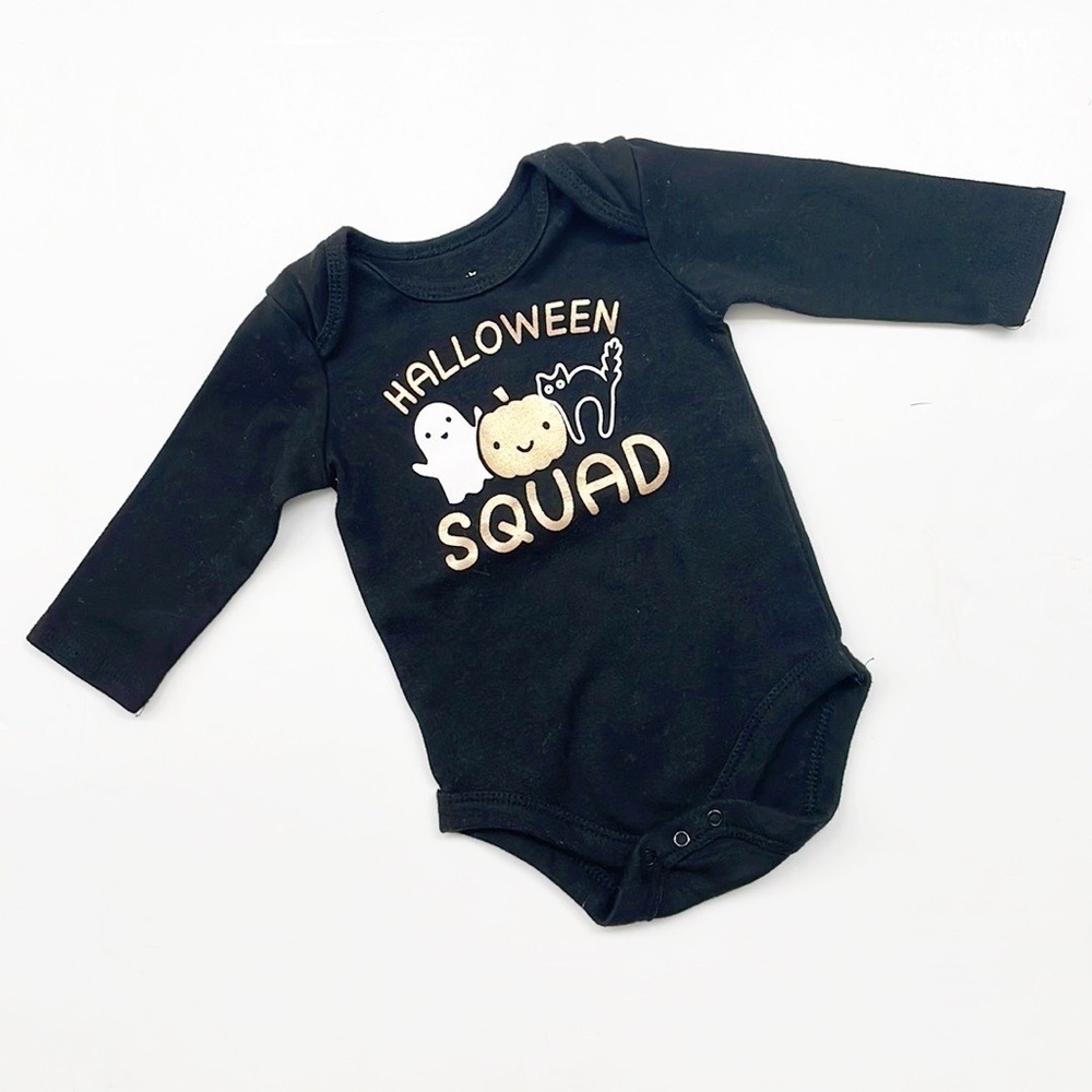 Halloween Squad ghost/pumpkin/cat baby bodysuit
